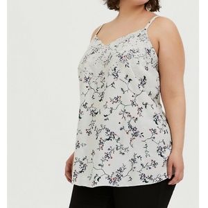 Torrid White Floral Camisole